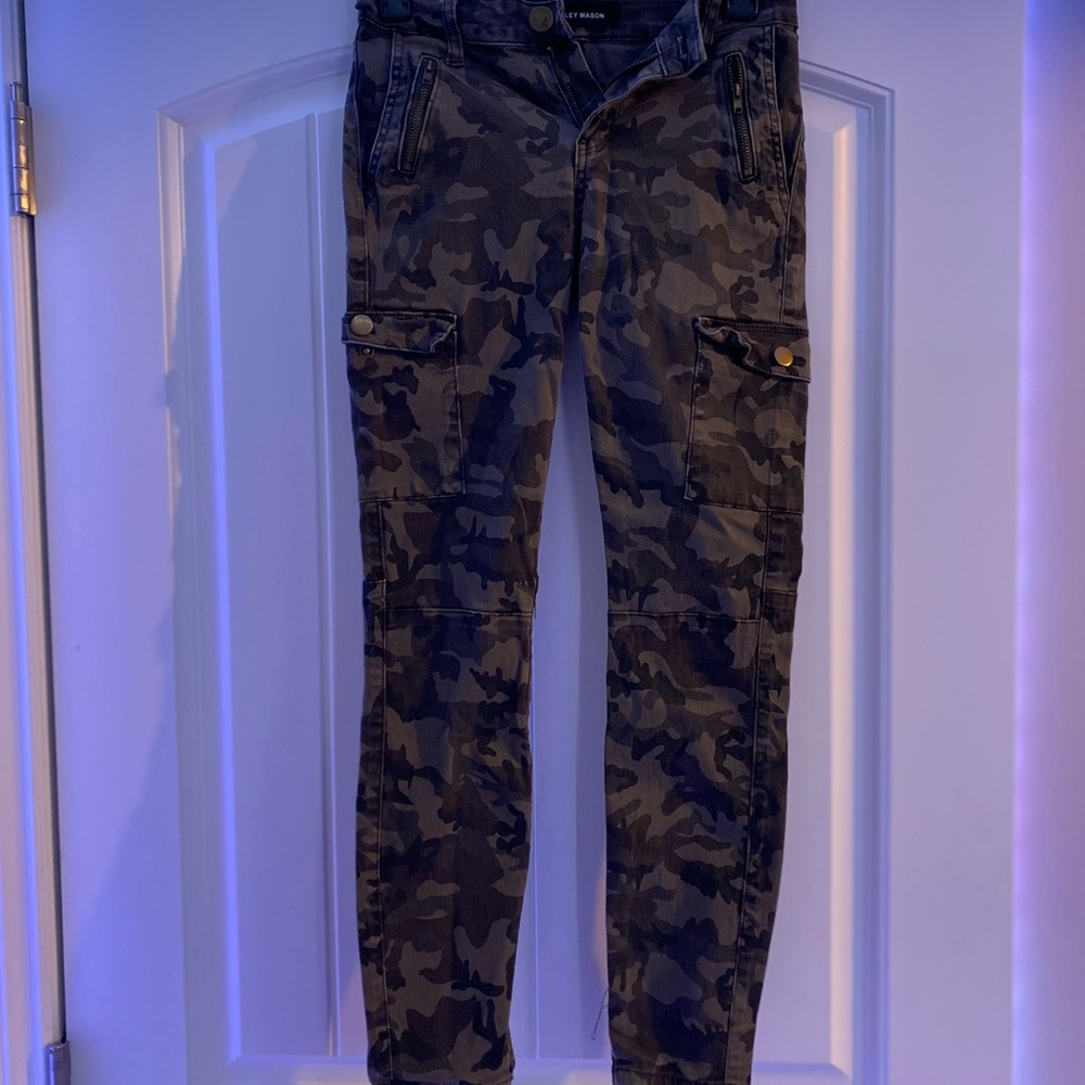 Ashley Mason green camouflage jeans